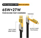 4 in 1 Data Cable Pack of 2– USB-C & Lightning Connectors