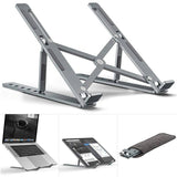 Speed-X Professional Adjustable Aluminium Laptop Stand – Heavy Duty 16 Inch Height, Foldable & Portable (6 Angles)