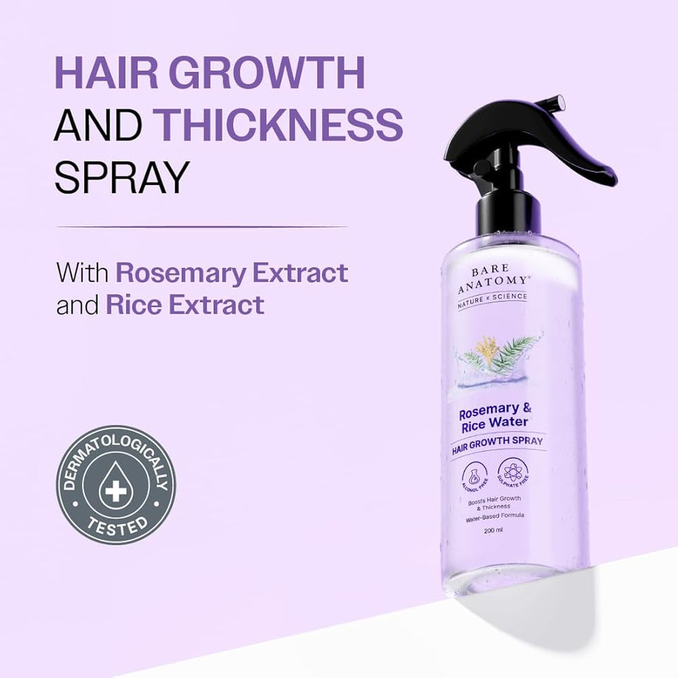 Bare Anatomy Rosemary & Rice Water Hair Growth Spray