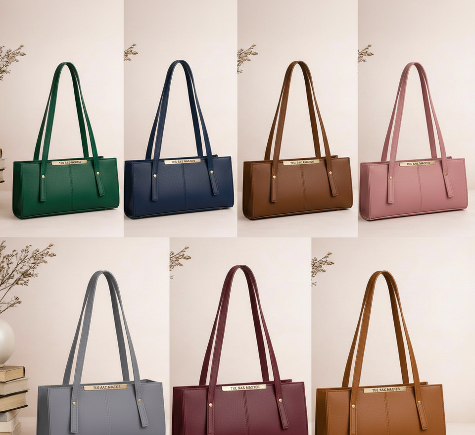 The Bag Master Rectangular Shoulder Bag Stylish Durable Comfortable And Spacious For Everyday Use - Black