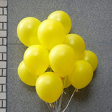 Pack Of 100 -14 Inch Crystal Yellow Pearl Shape Latex Birthday Party & Decoration Balloons
