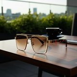 Luxury Square Black Gradient Sunglasses for Men & Women