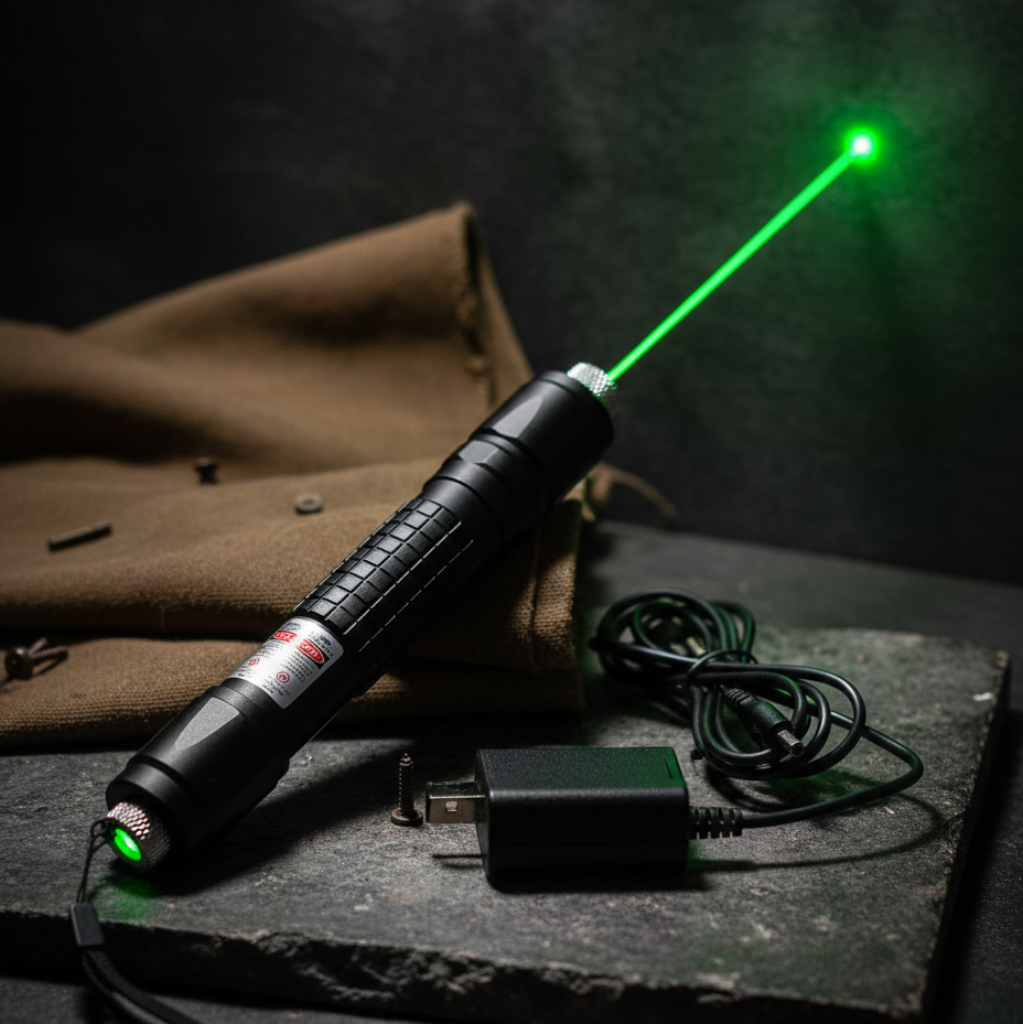 Green Laser Light Aluminum Alloy Body Black Color Two Mode Lighting Star Light Or Single Beam Durable Quality Reliable Utility
