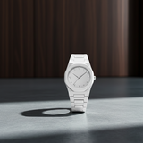 White Aura Couple Watch – Elegant Matching Timepieces, Stylish Fashion Accessories for Men and Women- Without Box