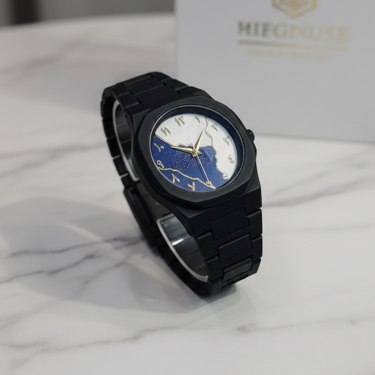 Black Aura Watch Elegant Stylish Design Strong Durable Build Comfortable Strap Clear Display Perfect Accessory For Daily Wear And Special Occasions