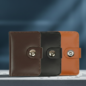 Unisex Slim Cow Leather Wallet – Brown | Minimalist Bifold Card & Cash Holder