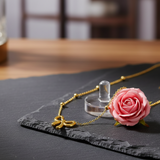 QCT-176 Knot Shape Ball Stainless Steel Necklace – Elegant Jewellery, Stylish Accessory for Women