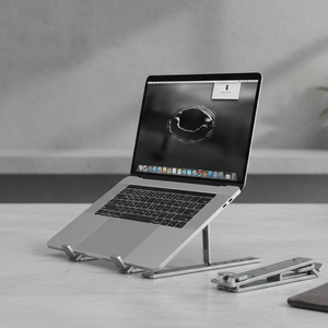 Speed-X Professional Adjustable Aluminium Laptop Stand – Heavy Duty 16 Inch Height, Foldable & Portable (6 Angles)